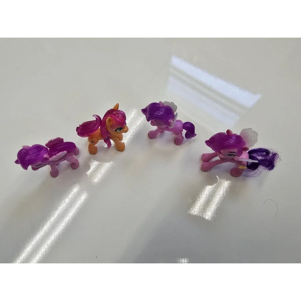My Little Pony Mini‎ Figures (Lot Of 4) MLP Toys Pink Purple Wings Collectible